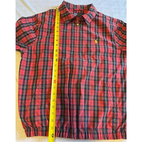 Polo Ralph Lauren Size Small Plaid Zip Up Jacket Men Red Vintage Y2K - Picture 3 of 6